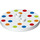 LEGO White Tile 4 x 4 Round with 2 Studs with Coloured Dots (32627 / 33490)