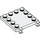 LEGO blanc Tuile 4 x 4 avec Clips et Bord Goujons (66252)