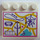 LEGO blanc Tuile 4 x 4 avec Goujons sur Bord avec Amusement Park Map Autocollant (6179)
