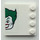 LEGO blanc Tuile 4 x 4 avec Goujons sur Bord avec Joker Funhouse Diriger (La gauche) Autocollant (6179)
