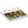 LEGO Weiß Fliese 4 x 4 mit Bolzen auf Kante mit Notice Tafel (6179 / 80815)