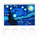 LEGO White Tile 4 x 4 with Studs on Edge with The Starry Night Painting (1902 / 6179)