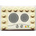 LEGO Wit Tegel 4 x 6 met Studs Aan 3 Edges met Studs Aan Edges Stove Top Sticker (6180)