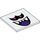LEGO Weiß Fliese 6 x 6 mit King Boo Gesicht mit Schwarz Augen mit Unterrohren (10202 / 94377)