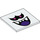 LEGO Blanco Plana 6 x 6 con King Boo Cara con Dark Morado Tongue con tubos inferiores (10202 / 94377)