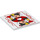 LEGO Weiß Fliese 6 x 6 mit Queen of Herzen Playing Card mit Unterrohren (10202 / 104672)