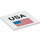 LEGO Weiß Fliese 6 x 6 mit &#039;USA&#039; und Flagge mit Unterrohren (10202 / 78240)