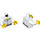 LEGO Weiß Torso mit Buttoned Shirt, Runden Stone auf Necklace (973 / 76382)