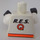 LEGO Weiß Torso mit Orange Streifen, 15 auf Gürtel und Res-Q Logo auf Der Rücken (973)