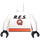 LEGO White Torso with Orange Stripes and Res-Q Logo on Back (973)