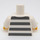 LEGO Bianco Busto con Strisce da carcerato e Number 50380 con 6 pulsanti (973 / 76382)