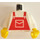 LEGO Weiß Torso mit rot Overall (973)