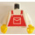 LEGO Blanco Torso con Rojo Overall (973)