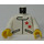 LEGO White Town Torso with 2 Red Stars and Black Pockets (973)