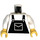 LEGO Wit Town Torso met Zwart Bib Overalls (973)