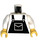 LEGO White Town Torso with Black Bib Overalls (973)