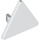 LEGO Weiß Dreieckig Sign mit geteiltem Clip (30259 / 39728)