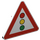 LEGO Weiß Dreieckig Sign mit Traffic Lights mit geteiltem Clip (30259)