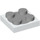 LEGO hvid Turntable 2 x 2 with Medium Stone Gray Top (74340 / 106714)