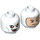 LEGO Weiß Vampire / Bob Oakley Minifigure Kopf (Einbau-Vollbolzen) (3626 / 22481)