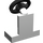LEGO Weiß Fahrzeug Console mit Schwarz Lenkrad (3829 / 73081)