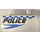 LEGO Bianco Veicolo Lato Flaring Intake 1 x 4 con Blu Checkered Polizia logo - Destra (30647 / 41026)