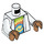 LEGO hvid Vitruvius Minifig Torso (973 / 76382)