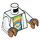 LEGO White Vitruvius Minifig Torso (973 / 76382)