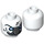 LEGO White Voom Voom with Heavy Armor Minifigure Head (Recessed Solid Stud) (3626 / 17505)