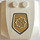 LEGO Weiß Keil 4 x 4 Gebogen mit Gold Polizei Badge Aufkleber (45677)