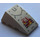 LEGO Wit Wig 4 x 4 Drievoudig Gebogen zonder Studs met Flames en Zwart Lined Plaat Patroon Sticker (47753)