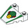 LEGO Bianco Cuneo 4 x 4 con Verde Cargo logo con intagli per bottoncini (38852 / 93348)