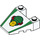 LEGO blanc Coin 4 x 4 avec Green Cargo logo avec des encoches pour tenons (38852 / 93348)