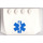 LEGO White Wedge 4 x 6 Curved with EMT Star of Life Sticker (52031)
