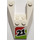 LEGO White Wedge 6 x 4 Cutout with &quot;21&quot; Sticker with Stud Notches (6153)