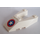 LEGO Bianco Cuneo 6 x 4 Ritaglio con Capitano America logo Adesivo con intagli per bottoncini (6153)