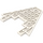 LEGO blanc Coin assiette 8 x 8 avec 3 x 4 Coupé (6104)