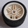 LEGO White Wheel Rim Ø30 x 20 with No Pinholes, with Reinforced Rim with Tire Low Wide Ø37 X 22