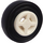 LEGO White Wheel Rim Ø8 x 6.4 without Side Notch with Black Tire Ø14 x ...