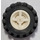 LEGO White Wheel Rim Ø8 x 6.4 without Side Notch with Small Tire with Offset Tread (without Band Around Center of Tread) (73420)