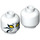 LEGO White White Tiger Minifigure Head (Recessed Solid Stud) (3626 / 26894)