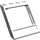 LEGO blanc Fenêtre Cadre 4 x 4 x 3 Roof avec Bas Panneau (60806)