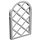 LEGO White Window Pane 1 x 2 x 2.7 Rounded Top with Diamond Lattic (29170 / 30046)