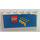 LEGO Wit Voorruit 2 x 6 x 2 met LEGO Media logo Sticker (4176)