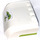 LEGO White Windscreen 5 x 6 x 2 Curved with Palm Tree in Center and Lime Stripes on Sides Sticker (61484)