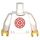 LEGO Blanco Wu Teen en Blanco Training Gi Minifigura Torso (973)