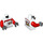 LEGO blanc ‘Xtreme’ logo Jacket Minifig Torse (973 / 76382)
