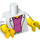 LEGO Blanco Yuppie Minifigura Torso (973 / 16360)