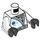 LEGO White Zane - Rebooted Minifig Torso (973 / 76382)