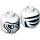 LEGO White Zebra-Man - From LEGO Batman Movie Minifigure Head (Recessed Solid Stud) (3626 / 30439)